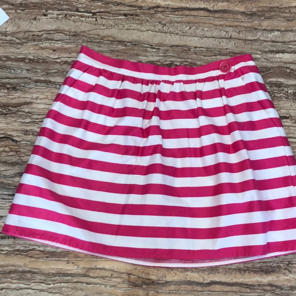 Lily Pulitzer Pink and White Striped Skirt